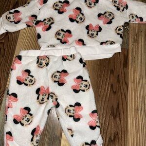Disney Minnie Mouse Pink and White Kids Matching Set